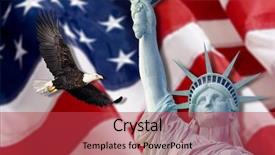  Presentation with eagle flying - Slides having stars stripes - american flag flying bald eagle background and a red colored foreground