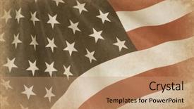 Presentation with stars stripes - PPT theme consisting of stars stripes - american flag grange background and a coral colored foreground