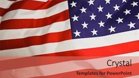  Presentation with stars stripes - Audience pleasing PPT theme consisting of stars stripes - american flag backdrop and a coral colored foreground