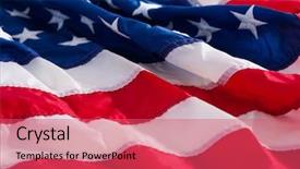  Presentation with stars stripes - Theme featuring stars stripes - american flag background and a red colored foreground