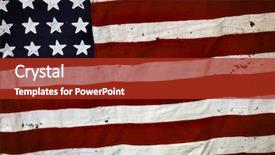  Presentation with usa flag - Slides with stars stripes - detail of an old background and a crimson colored foreground