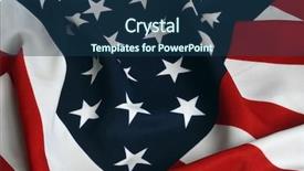  Presentation with usa flag - Amazing PPT theme having stars stripes - flag of usa backdrop and a ocean colored foreground