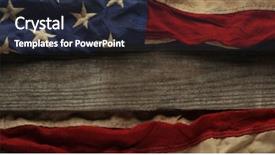  Presentation with american flag - Presentation consisting of stars stripes - old american flag background background and a dark gray colored foreground