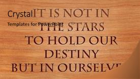  Presentation with oak - Presentation theme having stars to hold our destiny background and a coral colored foreground