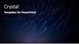  Presentation with night stars - Slide set consisting of stars-trails-on-night-sky background and a black colored foreground