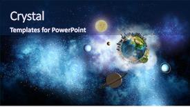  Presentation with stars universe - Audience pleasing PPT layouts consisting of stars universe - solar system planets mixed media backdrop and a navy blue colored foreground