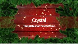 Presentation with red stars - Presentation having stars with christmas tree background and a tawny brown colored foreground