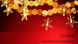  Presentation with 5 stars five star rating - Amazing presentation design having stars with very shallow focus backdrop and a crimson colored foreground