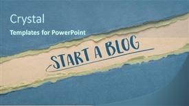  Presentation with motivational - Slide set with start-a-blog-motivational-note background and a ocean colored foreground