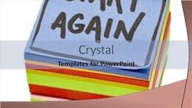  Presentation with motivational - Beautiful presentation design featuring start again motivational reminder - handwriting backdrop and a light blue colored foreground