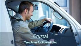  Presentation with car key - Audience pleasing presentation consisting of ships wheel - delivery man starting a car backdrop and a ocean colored foreground