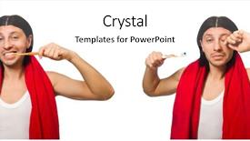  Presentation with funny - PPT theme enhanced with start early - funny man waking up background and a white colored foreground