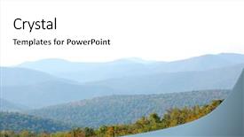  Presentation with blue ridge mountains - Slide deck consisting of start of autumn with blue background and a white colored foreground