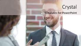  Presentation with partners - Amazing slide set having start of the official meeting backdrop and a soft green colored foreground