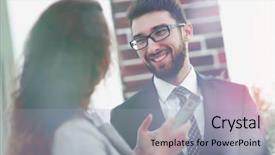  Presentation with partners - Slide deck featuring start of the official meeting background and a light gray colored foreground