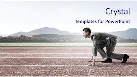  Presentation with racing - Amazing slides having start position on track backdrop and a  colored foreground