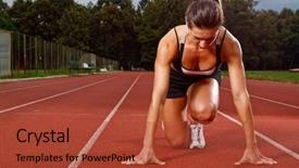  Presentation with race track - Slides featuring start position on track background and a  colored foreground