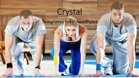  Presentation with group - Presentation theme enhanced with start position ready to run background and a coral colored foreground