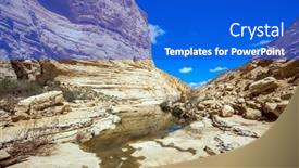  Presentation with ravine - PPT theme with start-route-the-walls background and a cobalt blue colored foreground