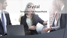  Presentation with women leader - Cool new slide deck with start up of enterprise women backdrop and a  colored foreground