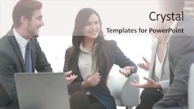  Presentation with women leader - Cool new PPT theme with start up of enterprise women backdrop and a light gray colored foreground