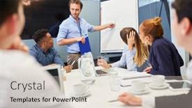  Presentation with consulting - Audience pleasing slide set consisting of start-up-team-and-business backdrop and a lemonade colored foreground