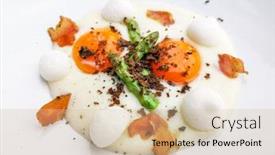  Presentation with white plate - Slide deck consisting of starter-cooked-with-soft-boiled background and a soft green colored foreground