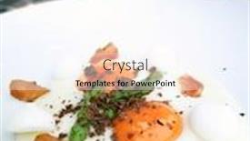  Presentation with white plate - Beautiful PPT theme featuring starter-cooked-with-soft-boiled backdrop and a sky blue colored foreground