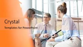  Presentation with research locale small business strategy - Cool new slide deck with starting - business colleagues planning strategy backdrop and a  colored foreground