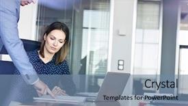  Presentation with pharmacy documents - Amazing presentation having starting - businessman and businesswoman discussing backdrop and a seafoam green colored foreground