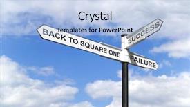  Presentation with failure - Beautiful presentation theme featuring starting - concept image of a signpost backdrop and a light blue colored foreground