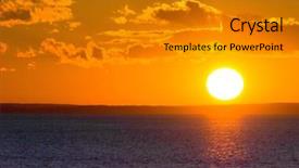  Presentation with bridge over troubled water - Colorful PPT theme enhanced with starting - day starts over water backdrop and a gold colored foreground