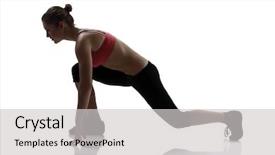  Presentation with woman sport - Beautiful presentation featuring starting - low start sport woman going backdrop and a  colored foreground