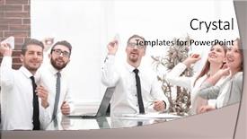  Presentation with e business and e commerce - Theme having starting a new commercial project background and a white colored foreground