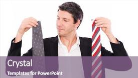  Presentation with career - Presentation theme enhanced with career comparing tie man business background and a coral colored foreground