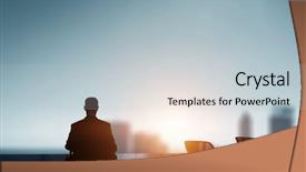  Presentation with media - Presentation design consisting of starting new day mixed media background and a light gray colored foreground