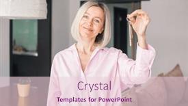  Presentation with social life - Presentation theme featuring starting-new-life-overjoyed-adult background and a lemonade colored foreground