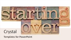  Presentation with color blocks - Audience pleasing theme consisting of starting over - isolated text backdrop and a coral colored foreground