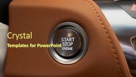  Presentation with car engine - PPT theme having starting-the-engine background and a tawny brown colored foreground
