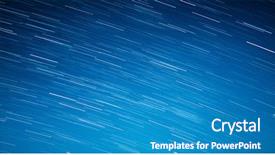  Presentation with blue night - Beautiful presentation design featuring startrails on a dark blue backdrop and a teal colored foreground