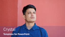  Presentation with pink business - Beautiful slide set featuring startup-business-portrait-of-casual backdrop and a ocean colored foreground