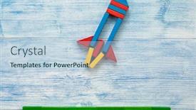  Presentation with building blocks - Beautiful PPT layouts featuring startup-concept-rocket-from-building backdrop and a light blue colored foreground