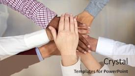  Presentation with people helping each teamwork couple - Colorful PPT layouts enhanced with startup gesture people and team backdrop and a coral colored foreground