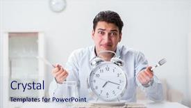  Presentation with concept - PPT layouts having starvation - concept of slow service background and a sky blue colored foreground