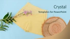  Presentation with sakura - Audience pleasing presentation design consisting of starws - summer yellow shorts hat backdrop and a sky blue colored foreground