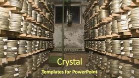  Presentation with warehouse - Slides consisting of stary warehouse with old video background and a  colored foreground