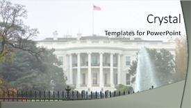  Presentation with fog - Slide set with police state - white house in fog background and a cool aqua colored foreground