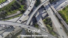  Presentation with freeway - PPT layouts featuring state 5 and 118 freeway background and a gray colored foreground