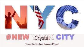  Presentation with new york city - Amazing presentation theme having state building skyline yellow taxi backdrop and a  colored foreground
