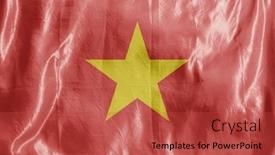  Presentation with wind - Presentation featuring state-flag-fluttering background and a red colored foreground